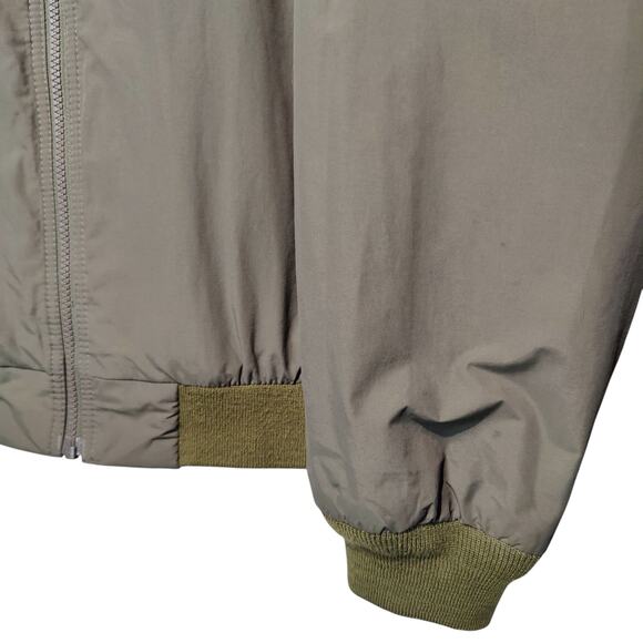 Vintage L.L. Bean Men's Sz XL Warm Up Bomber Jacket Olive Green Nylon Grandpa - Picture 3 of 6